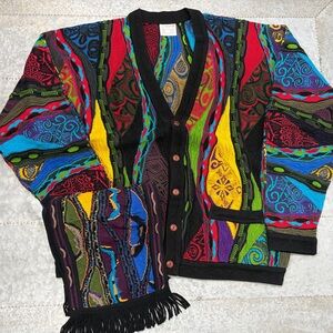 COOGI Cardigan with Matching Scarf, Mint Condition, Vintage 90s, Size 2XLT